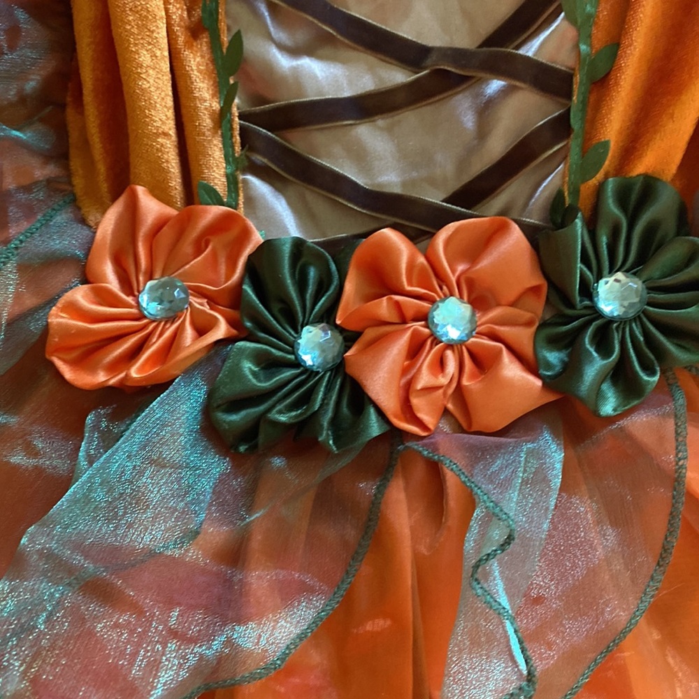 BEAUTIFUL 🧡💚FAIRY💚🧡 DRESS SIZE 4T-5T 🌟LIKE NEW🌟 - Picture 6 of 13